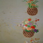 帯地黄変のしみ抜きと加工