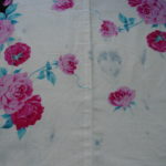 浴衣の色泣き（色移り）