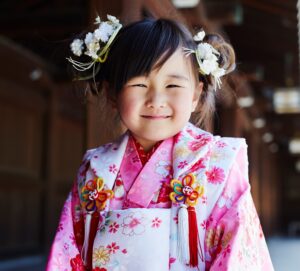 初着（一つ身）の古いシミ