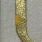 剥がれた金加工プリント