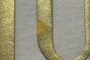 剥がれた金加工プリント