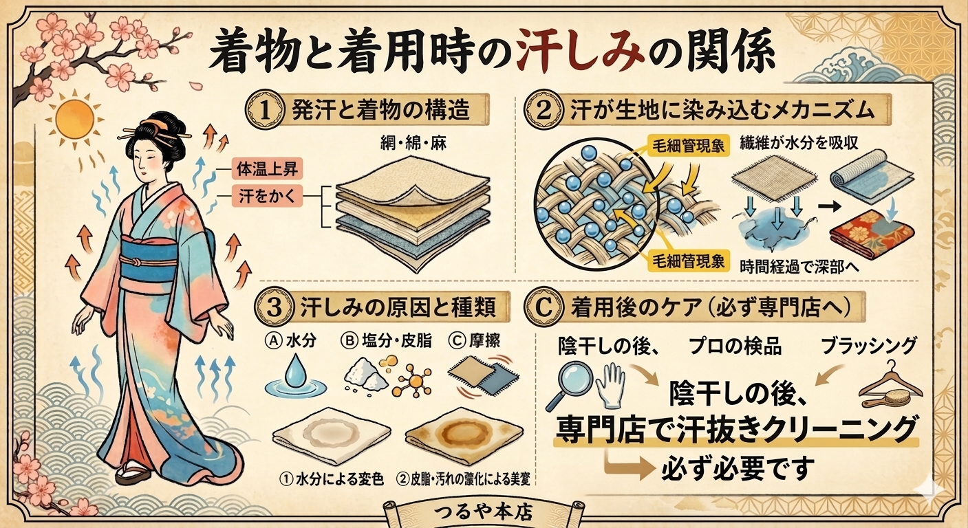 着物と汗について・・・